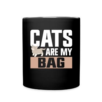 Cat Dad Gifts - Tasse einfarbig - Schwarz - Vorne