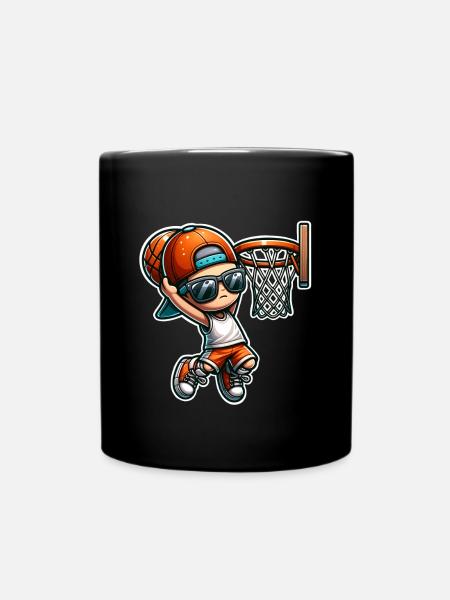 Basketball - Tasse einfarbig - Schwarz