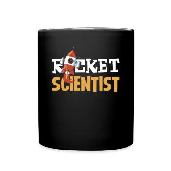 Rocket Scientist Humorous Illustration for - Full Colour Mug - black - Front