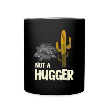 Porc-épic Humour « Not A Hugger » Cactus - Mug uni - noir - Devant