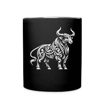 Taureau tribal - Mug uni - noir - Devant