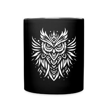Grand-duc d'Amérique tribal - Mug uni - noir - Devant