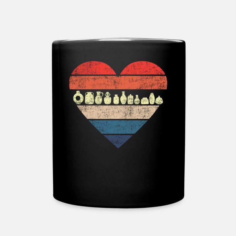 Pottery Ceramics Artist Heart - Tasse einfarbig - Schwarz