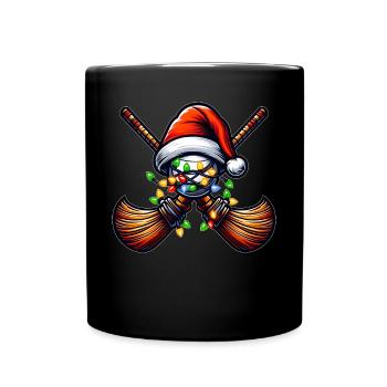 Ballon Chapeau de Noël Noël - Mug uni - noir - Devant