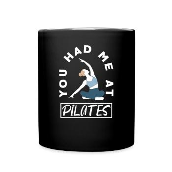 Vous m’avez déjà eu en Pilates - Mug uni - noir - Devant