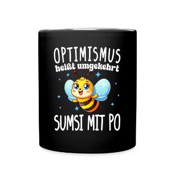 L’optimisme signifie à l’inverse Sumsi avec les fesses plus drôles - Mug uni - noir - Devant