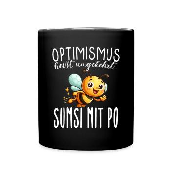L’optimisme signifie à l’inverse Sumsi avec les fesses plus drôles - Mug uni - noir - Devant