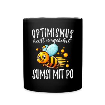 L’optimisme signifie à l’inverse Sumsi avec les fesses plus drôles - Mug uni - noir - Devant