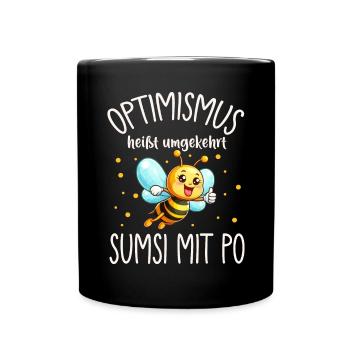 L’optimisme signifie à l’inverse Sumsi avec les fesses plus drôles - Mug uni - noir - Devant