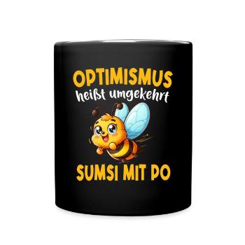 L’optimisme signifie à l’inverse Sumsi avec les fesses plus drôles - Mug uni - noir - Devant