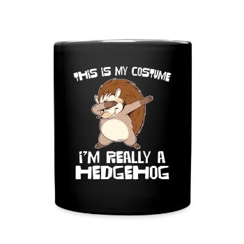 This is my costume, I'm really a hedgehog - Full Colour Mug - black - Front