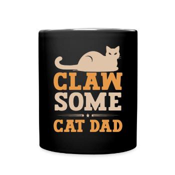 Cat Dad Gifts - Tasse einfarbig - Schwarz - Vorne