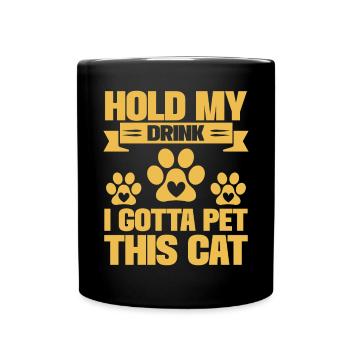 Cat Dad Gifts - Tasse einfarbig - Schwarz - Vorne