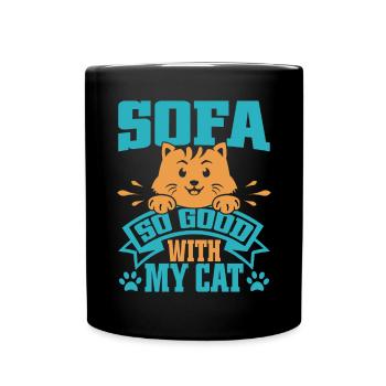 Cat Dad Gifts - Tasse einfarbig - Schwarz - Vorne