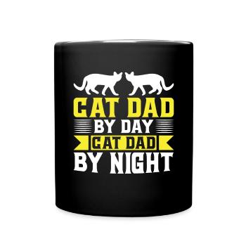 Cat Dad Gifts - Tasse einfarbig - Schwarz - Vorne