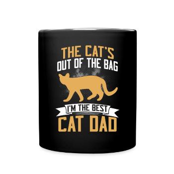 Cat Dad Gifts - Tasse einfarbig - Schwarz - Vorne