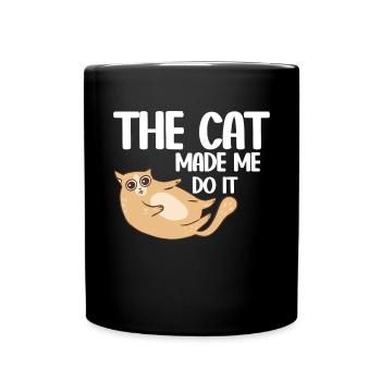 Cat Dad Gifts - Tasse einfarbig - Schwarz - Vorne