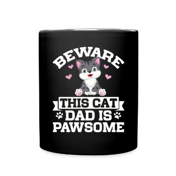 Cat Dad Gifts - Tasse einfarbig - Schwarz - Vorne