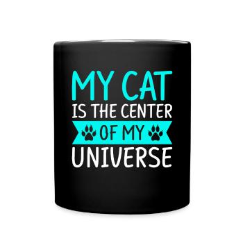 Cat Dad Gifts - Tasse einfarbig - Schwarz - Vorne