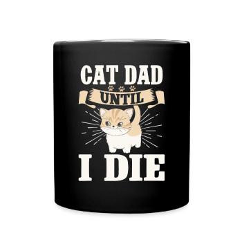 Cat Dad Gifts - Tasse einfarbig - Schwarz - Vorne