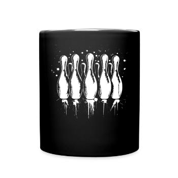 Graphiques de bowling - Mug uni - noir - Devant