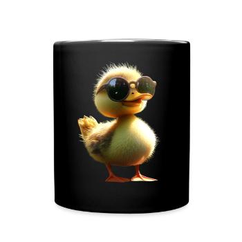 Duck, Mallard, Duckling, Duckling, , Duck - Full Colour Mug - black - Front