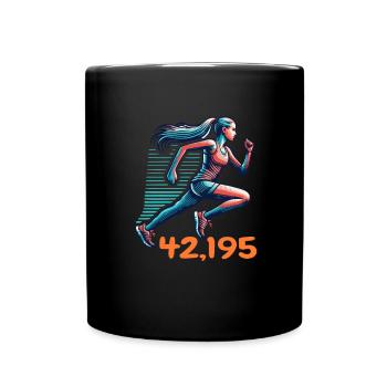 marathonien femme course à pied course à pied entraînement jogging - Mug uni - noir - Devant