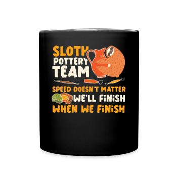 Pottery Ceramics Artist Sloth - Tasse einfarbig - Schwarz - Vorne