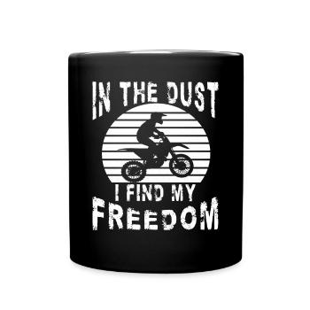 Pilote de moto tout-terrain Dust My Freedom MX Motocross - Mug uni - noir - Devant