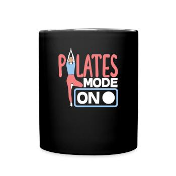 Pilates Mode On For Fitness Lovers - Full Colour Mug - black - Front