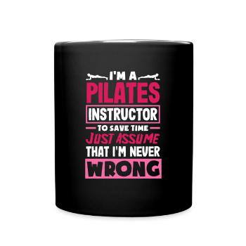 Entraîneur de Pilates Dicton humoristique pour - Mug uni - noir - Devant