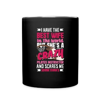 Best Wife Crazy Pilates Instructor - Full Colour Mug - black - Front
