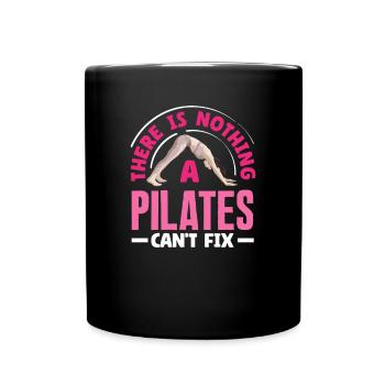 There's nothing Pilates can't fix - Full Colour Mug - black - Front
