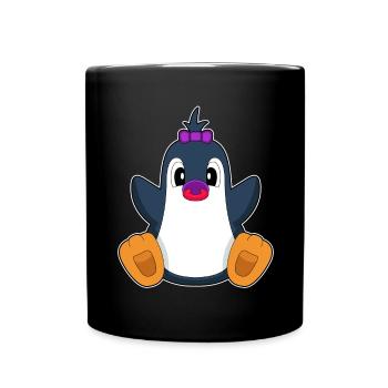 Penguin Baby Pacifier - Full Colour Mug - black - Front