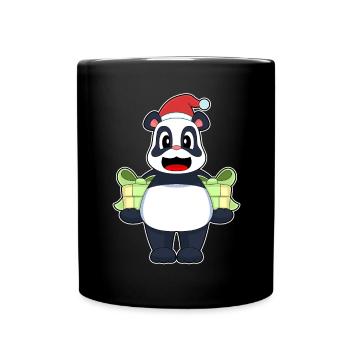 Panda Christmas Packages - Full Colour Mug - black - Front