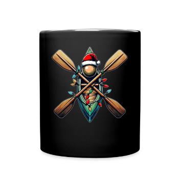 Kanu-Polo Weihnachtsmütze Xmas - Tasse einfarbig - Schwarz - Vorne