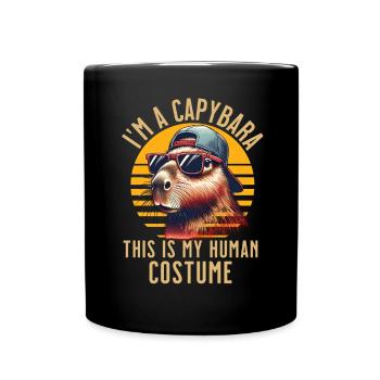 Capybara Costume - Full Colour Mug - black - Front