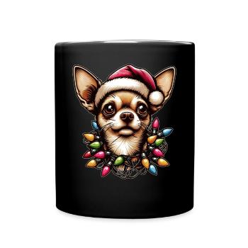 Chihuahua Chien Père Noël - Mug uni - noir - Devant