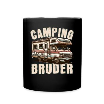Camping Bruder - Tasse einfarbig - Schwarz - Vorne