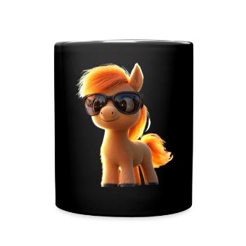 Pony Riding Pony Foal Rider Ponies Riding Pony Farm - Full Colour Mug - black - Front