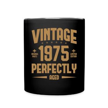 Vintage né(e) en 1975 Anniversaire 50 Ans 50 Jahre - Mug uni - noir - Devant