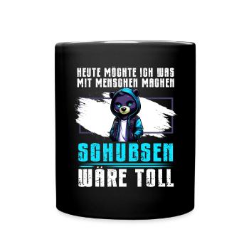 Today I want to do something with people Push - Full Colour Mug - black - Front