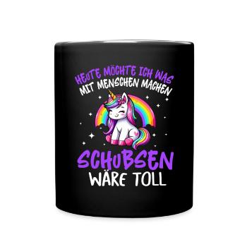 Today I want to do something with people Push - Full Colour Mug - black - Front