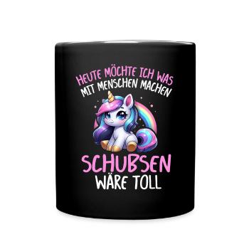 Today I want to do something with people Push - Full Colour Mug - black - Front