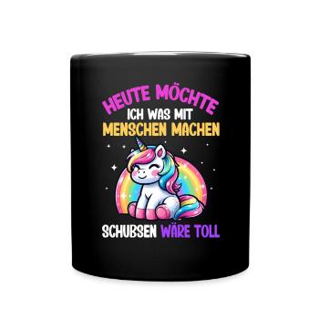 Today I want to do something with people Push - Full Colour Mug - black - Front