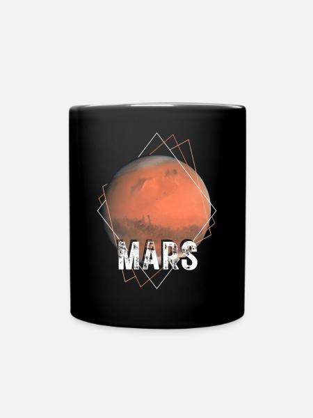 Mars Planet - Tasse einfarbig - Schwarz