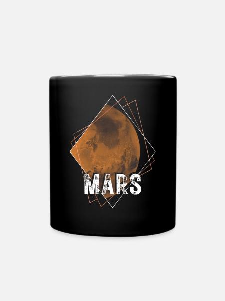 Mars Planet Sonnensystem - Tasse einfarbig - Schwarz
