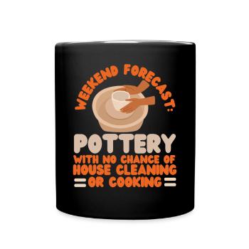 Pottery Ceramics Artist Weekend - Full Colour Mug - black - Front