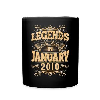 Légende de l’anniversaire de janvier 2010 - Mug uni - noir - Devant