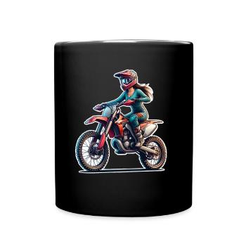 Motocross Femmes Filles Fille - Mug uni - noir - Devant